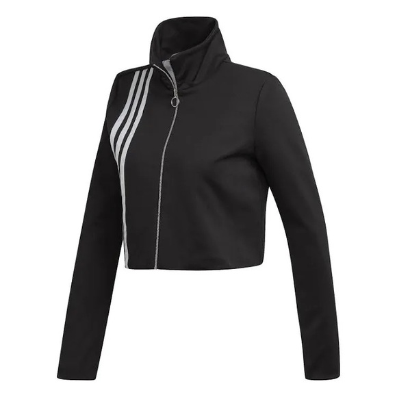 NWT ADIDAS TLRD ZIP UP LONG SLEEVE TRACK JACKET SIZE SMALL IN BLACK AND WHITE - Picture 3 of 16